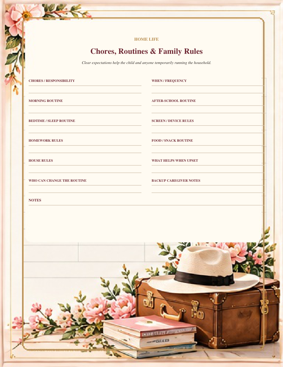 Organize Your Beautiful Life children and family section